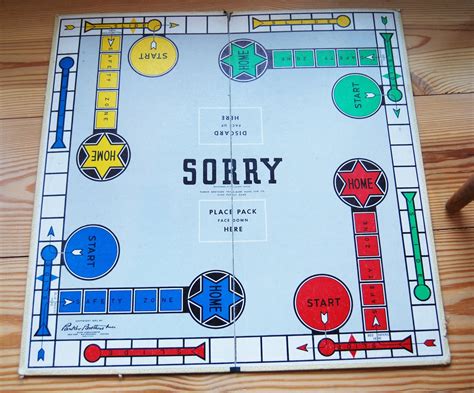Vintage Sorry Game: 1954 Game Board for Crafting