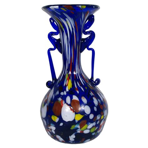 Fratelli Toso Vintage Colored Murano Glass Vase 1920s For Sale At 1stdibs
