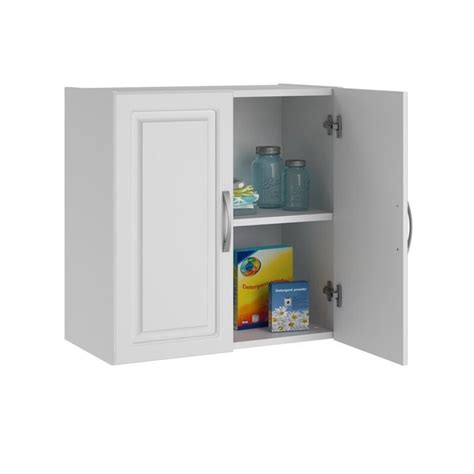 Storage cabinet boasts rustic farmhouse charm and impressive storage capabilities. SystemBuild 24" Wall White Aquaseal Storage Cabinet | eBay
