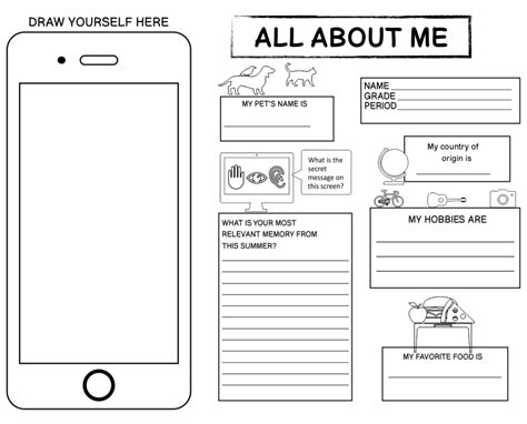 5 Best Printable Worksheets About Me Adult Printablee All About Me
