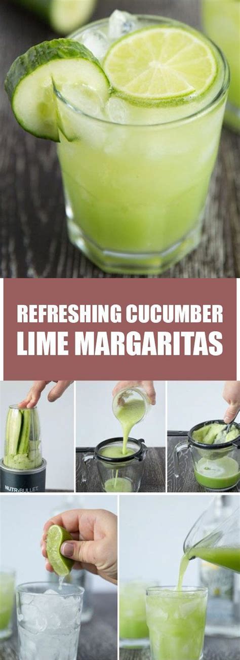 Refreshing Cucumber Lime Margaritas Limemargarita