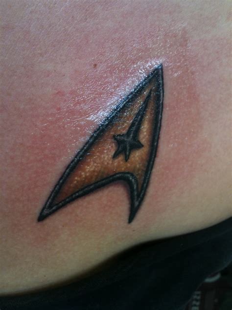 Minimalist Star Trek Tattoo Best Star Trek Fan Tatoos Nsf