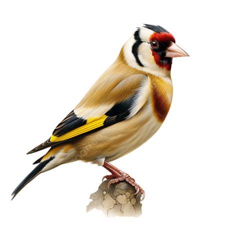 European Goldfinch Against A Clean Copy Bird Feathers Wings Png