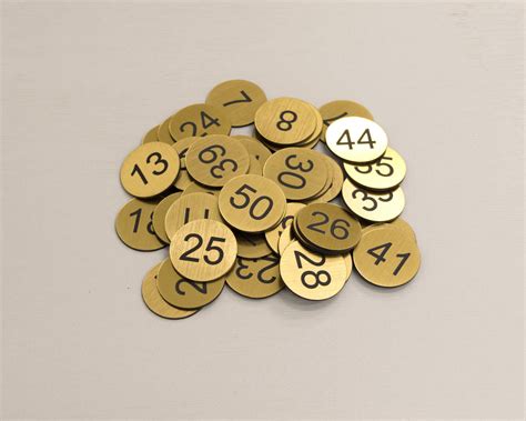 100 Numbered Discs Size 3cm Custom Engraved Self Adhesive Etsy