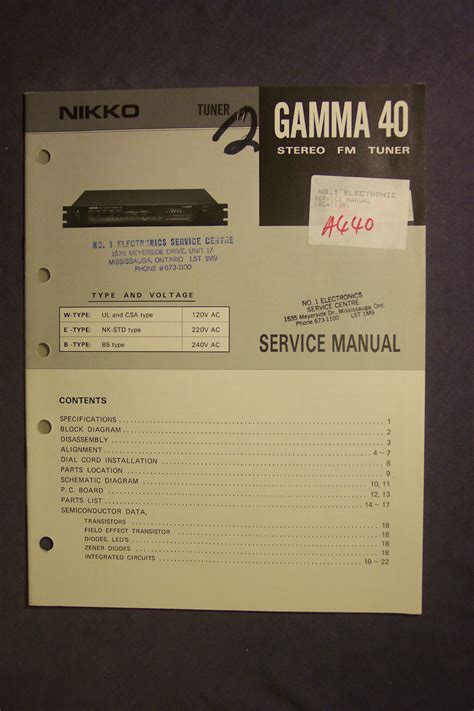 Various Makesmodels Tunersamfmradio Receivers Service Manuals Ebay