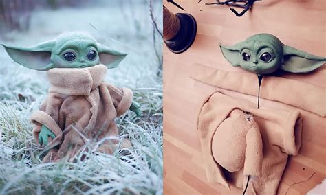Artist Made A Baby Yoda Doll Entirely From Materials That She Found At
