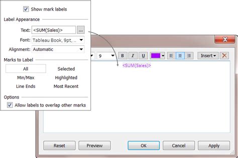 Show Hide And Format Mark Labels Tableau The Windows Desktop