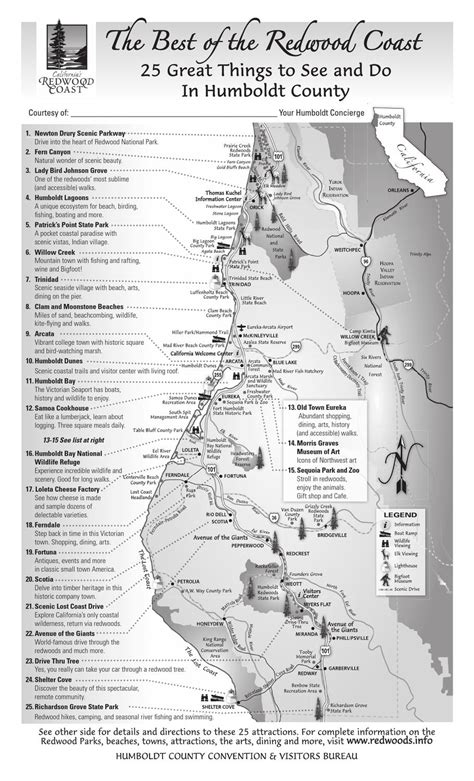 Best Of The Redwood Coast Map By Humboldt County Visitors Bureau Issuu