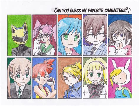 Can You Guess My Favorite Characters Girl Version By Shizuofan On
