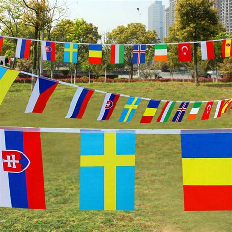 25m Different Countries String Flag International World Banner Bunting