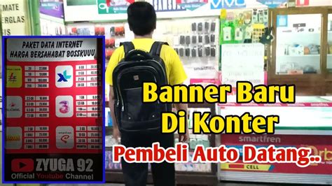 Mau tahu bagaimana cara mendapatkan pulsa gratis? Spanduk Konter Pulsa Menarik - contoh gambar banner