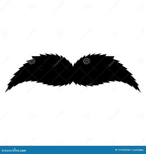 Isolated Moustache Silhouette Stock Vector Illustration Of Moustache