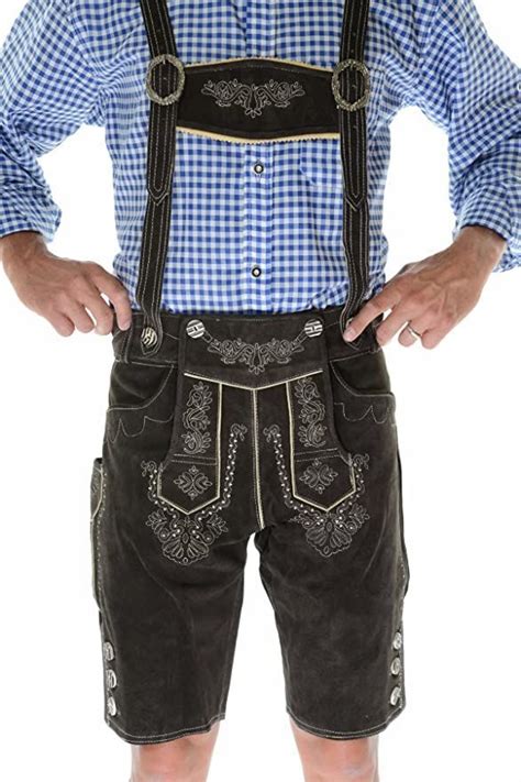 authentic lederhosen german lederhosen outfit bavarian clothing bergkristall dark brown