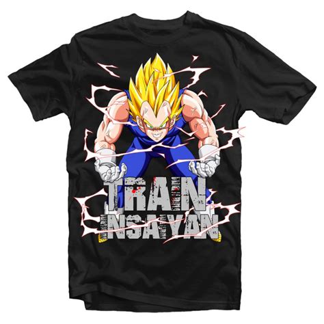 Dragon ball z merchandise was a success prior to its peak american interest, with more than $3 billion in sales from 1996 to 2000. T-Shirt Vegeta Super saiyan Dragon Ball Z - Homme noir ...