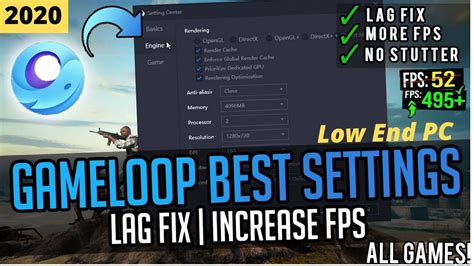 Gameloop Best Setting For Low End Pc Fps Boost 2020 Youtube