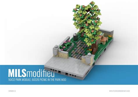 Lego Moc Mils Modified 16x32 Park Module 60326 Picnic In The Park Mod