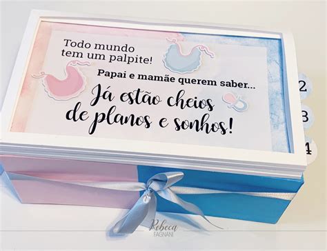 caixa revelação sexo do bebê elo7 produtos especiais