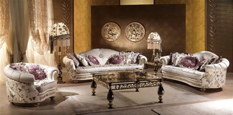 Fine White And Gold Luxury Living Room Set Muebles Italiano