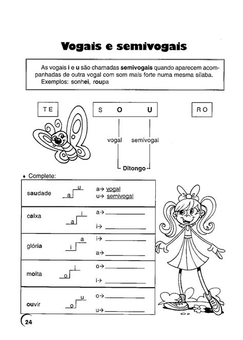 Vogal E Semivogal Exercicios