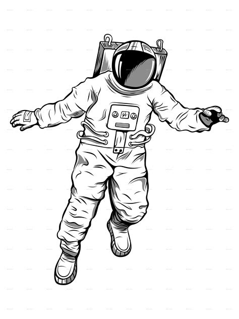 Floating Astronaut Illustration Astronaut Illustration Astronaut Drawing Space Drawings