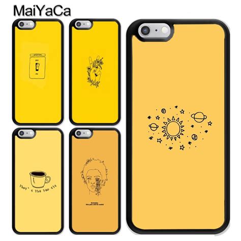 Maiyaca Yellow Aesthetic Illustration Phone Bag Tpu Cover For Iphone 8