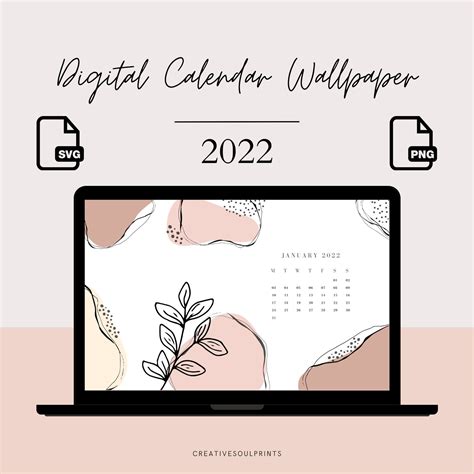 svg calendar digital desktop wallpaper etsy