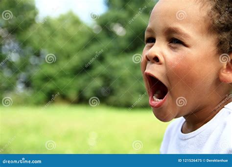 Little Boy Yawning Stock Image Image Of Happy Beautiful 121526475