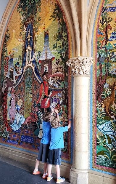 Disney With Kids Mosaic Mural Inside Cinderella Castle Laptrinhx News