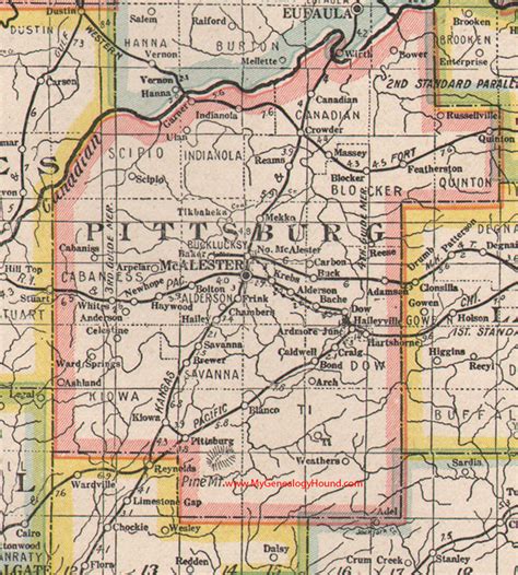 Pittsburg County Oklahoma Section Map Cherie Benedikta