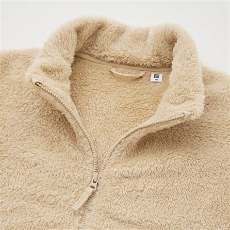 Kids Fluffy Fleece Zipped Jacket Uniqlo Uk