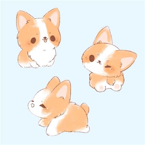 10 Adorable Cute Chibi Corgi Drawings For Dog Lovers