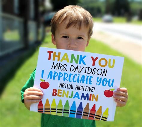 Editable Teacher Appreciation Sign Personalized Thank You Sign