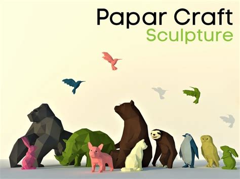 Papercraft fox on rock, paper model, 3d paper craft, paper sculpture pdf template, low poly animals papercraft, wall home decor pepakura kit diy. Papercraft Tiere Vorlagen Zum Ausdrucken