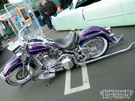 Purple airbrush | Harley bobber, Harley bikes, Harley 