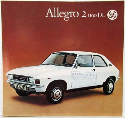 1973 1978 Austin Allegro 2 1100 Dl Sales Folder French Text