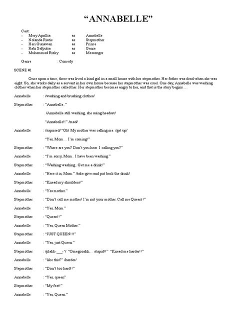 We did not find results for: Annabelle 2 (Role Play Script) | Leisure