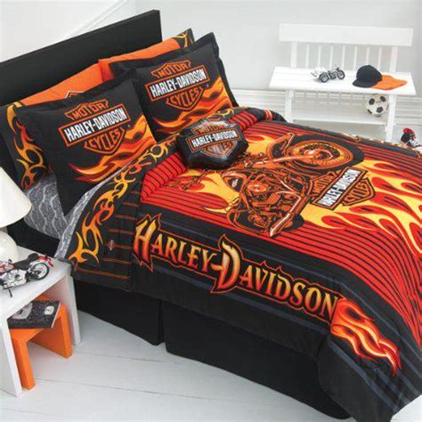 Unique beds boys bedding girls bedding, kids rooms decor bedroom accessories. Harley Davidson Bedroom Decor
