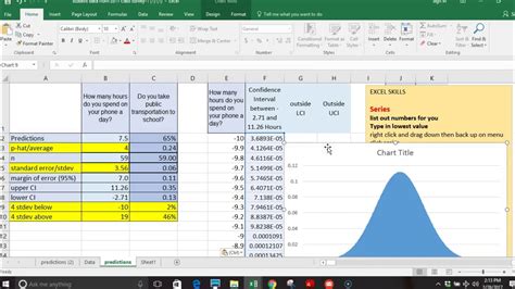 Making Confidence Interval On Excel Youtube