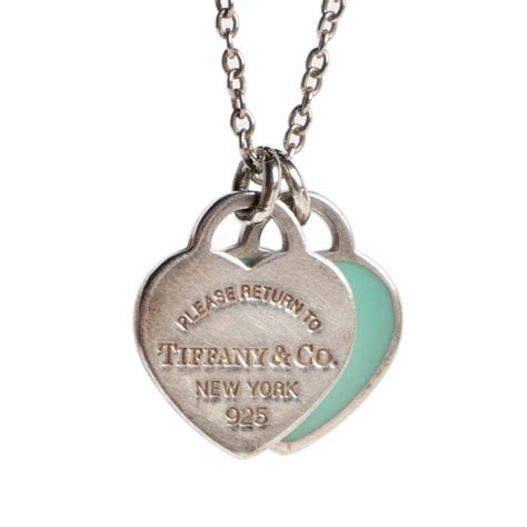 Return To Tiffany® Tiffany Blue® Double Heart Tag Pendant In Silver