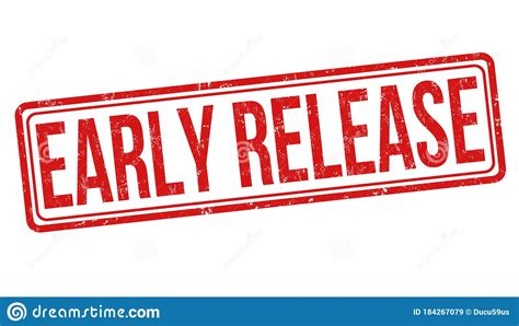 Early Release Sign Or Stamp Stock Vector - Illustration of release ...