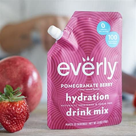 Everly Pomegranate Berry Hydration Drink Mix Powder Sugar Free Keto