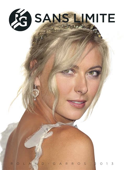Maria Sharapova Poses For The Official 2013 French Open Magazine Sans Limite French English