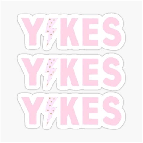 Yikes Lightning Bolt Sticker For Sale By Carleemarkle Redbubble