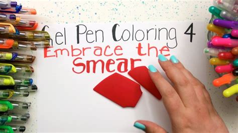 All you do is split your page into thirds, horizontally and vertically. Gel Pen Coloring: Part 4 - Embrace the Smear | Gel pens ...