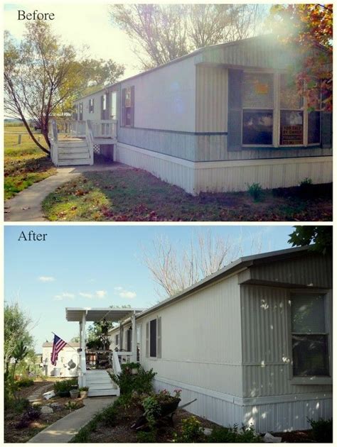 13 Mobile Home Exterior Paint Before And After Pics Inspirations Decorqt