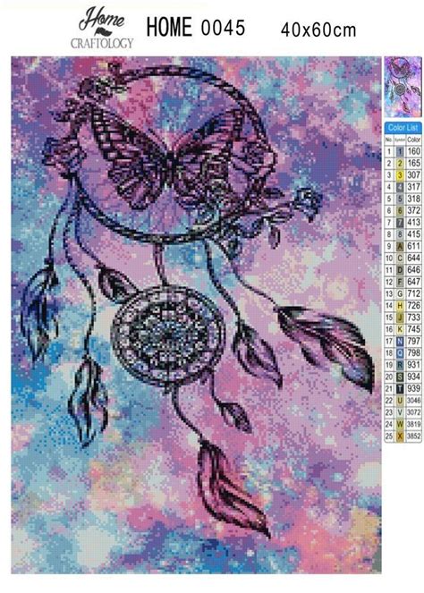 Butterfly Dreamcatcher Premium Diamond Painting Kit Home Craftology