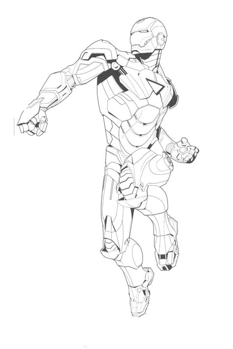 Iron Man Hitting Preparing Coloring Pages | Iron man art, Iron man fan