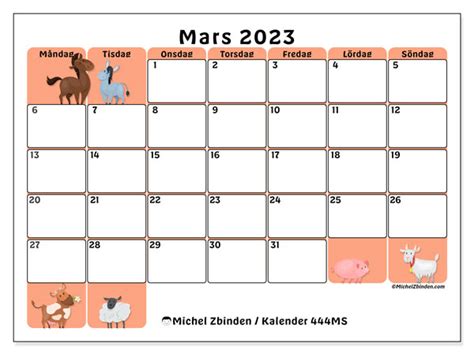 Kalender Mars 2023 För Att Skriva Ut “444ms” Michel Zbinden Se