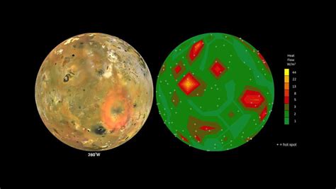 Map Of Ios Volcanic Heat Flow