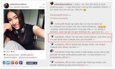 Zul ariffin, ayda jebat, mimi ernida, karl shafek, adeline tsen, jonathan putra, zuhairi ibrahim, fazlina ahmad daud Respon Ayda Jebat Tentang Hubungan Cinta Zul Ariffin dan ...